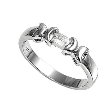 925 Sterling Silver Designer Style Ring Size 7