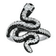 thumbnail image 1 of 925 Sterling Silver Diamond CZ Snake Ring, 1 of 6