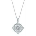 thumbnail image 1 of 925 Sterling Silver Diamond Compass Necklace - .25 dwt - Chain Necklace for Women, 1 of 2