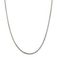 thumbnail image 1 of 925 Sterling Silver Diamond Cut 2.5mm Solid Rope Chain w/ Lobster Clasp - 26", 1 of 5
