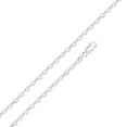 thumbnail image 1 of 925 Sterling Silver Diamond-Cut Forzatina Cable Link 080 Chain 2mm Italy 18" Jewelry Female Unisex, 1 of 5