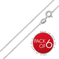 thumbnail image 1 of 925 Sterling Silver Diamond-Cut Forzatina Link 025 Chain 1.4mm 6-Pack Italy 24" Jewelry Female, 1 of 5