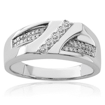 925 sterling silver diamond mens ring