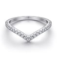 thumbnail image 1 of Sterling Silver Diamond Ring Korean Style Wedding Band Half Length Index Finger Ring Individually Packed Rose, 1 of 2