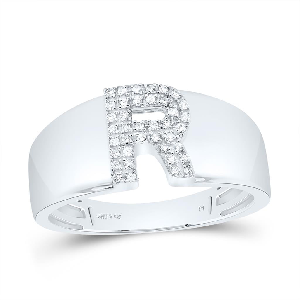 Letter R Pinky Ring