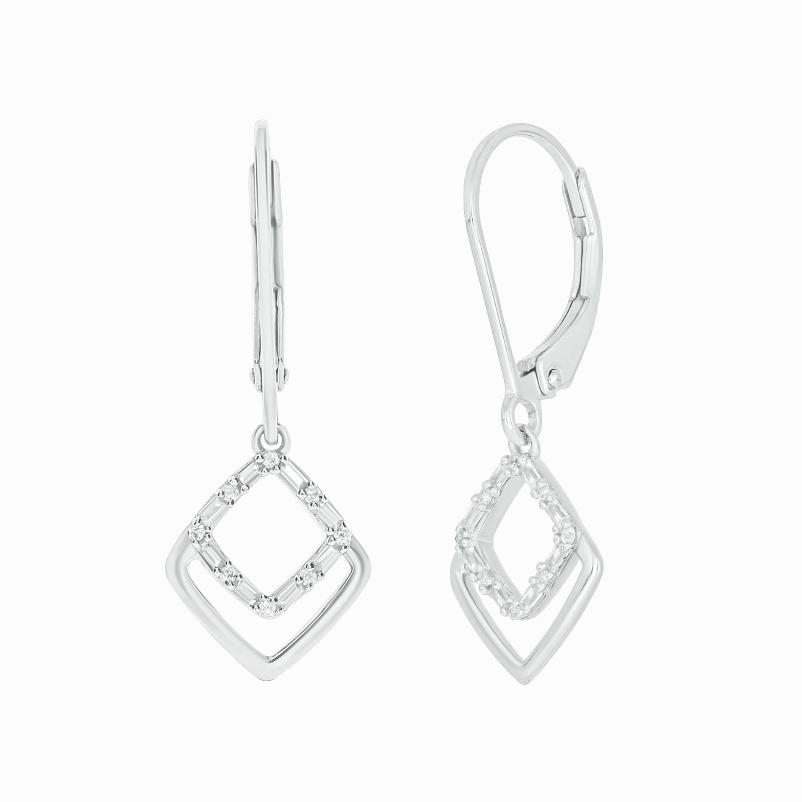 ピアス TATIANA Silver 925 Crystal Line Drop Earrings EC1974 ZSPERKLA 925 Sterling Silver Rhinestone Earrings for Women