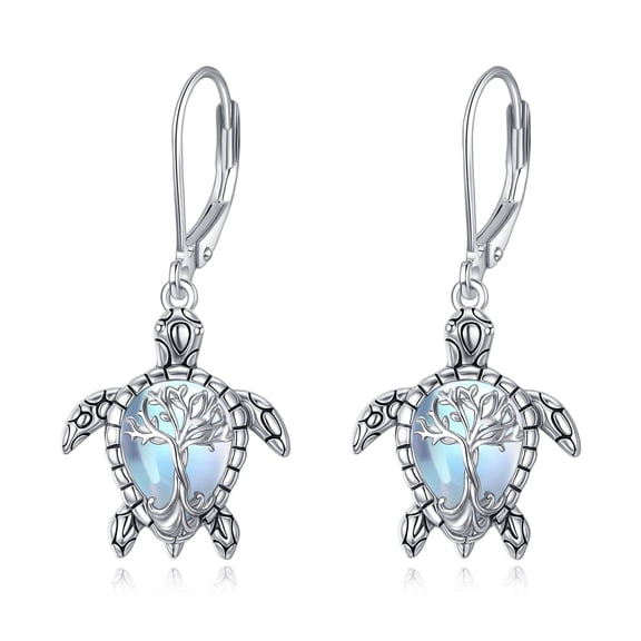 925 Sterling Silver Turtle Earrings for Women