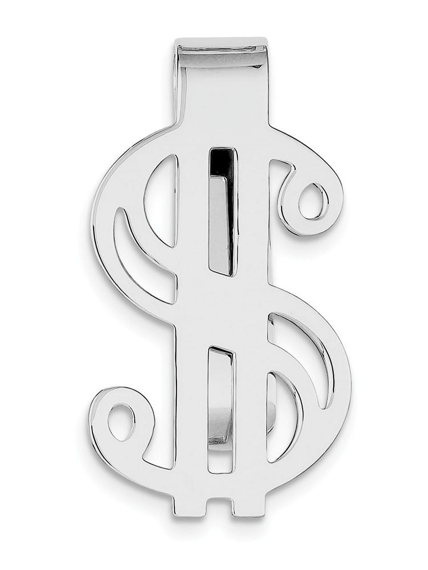 Skull Dollar Sign 925 Sterling Silver Money Clip Mens Punk Accessories  8J006D