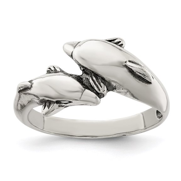 925 Sterling Silver Dolphin Ring Fine Jewelry For Women Gifts For Her, Size 8