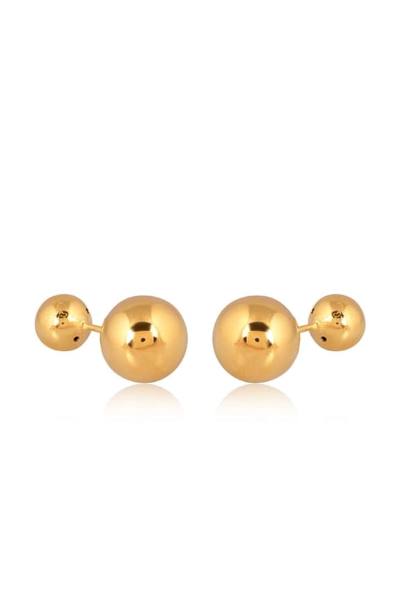 925 Sterling Silver Double Ball Stud Earrings for Men Women