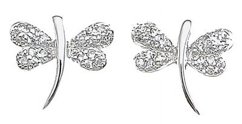 ICEPOSH 925 Sterling Silver Dragon Fly Makes Unique Woman Birthday Gift Ideas, Dragon Fly Sterling Silver Earrings