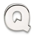 thumbnail image 1 of 925 Sterling Silver E-coated Letter Name Personalized Monogram Initial Q Slide Charm 7.4mm long 2.88mm Thick Pendant Nec, 1 of 2