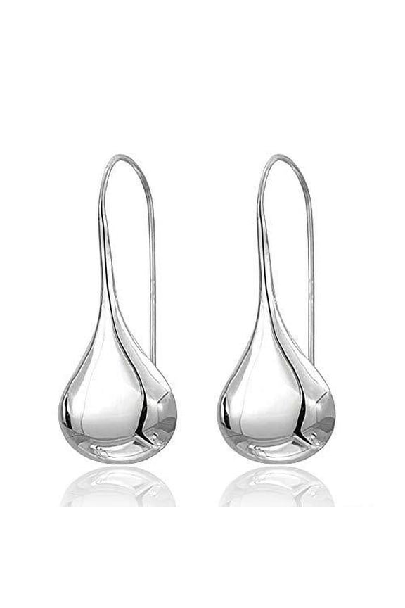 925 Sterling Silver Ear Needle With Teardrop & Waterdrop Earrings