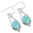 thumbnail image 1 of Aqua Chalcedony Earring 925 Sterling Silver Handmade Jewelry, 1 of 4