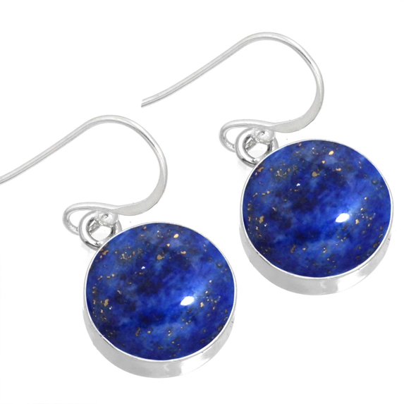 925 Sterling Silver Women Jewelry Natural Lapis Earring