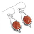 thumbnail image 1 of 925 Sterling Silver Earring Gold Stone Handmade Jewelry, 1 of 4