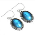 thumbnail image 1 of 925 Sterling Silver Earring Natural Labradorite Handmade Jewelry, 1 of 5