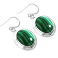 thumbnail image 1 of 925 Sterling Silver Women Jewelry Natural Malachite Earring, 1 of 5