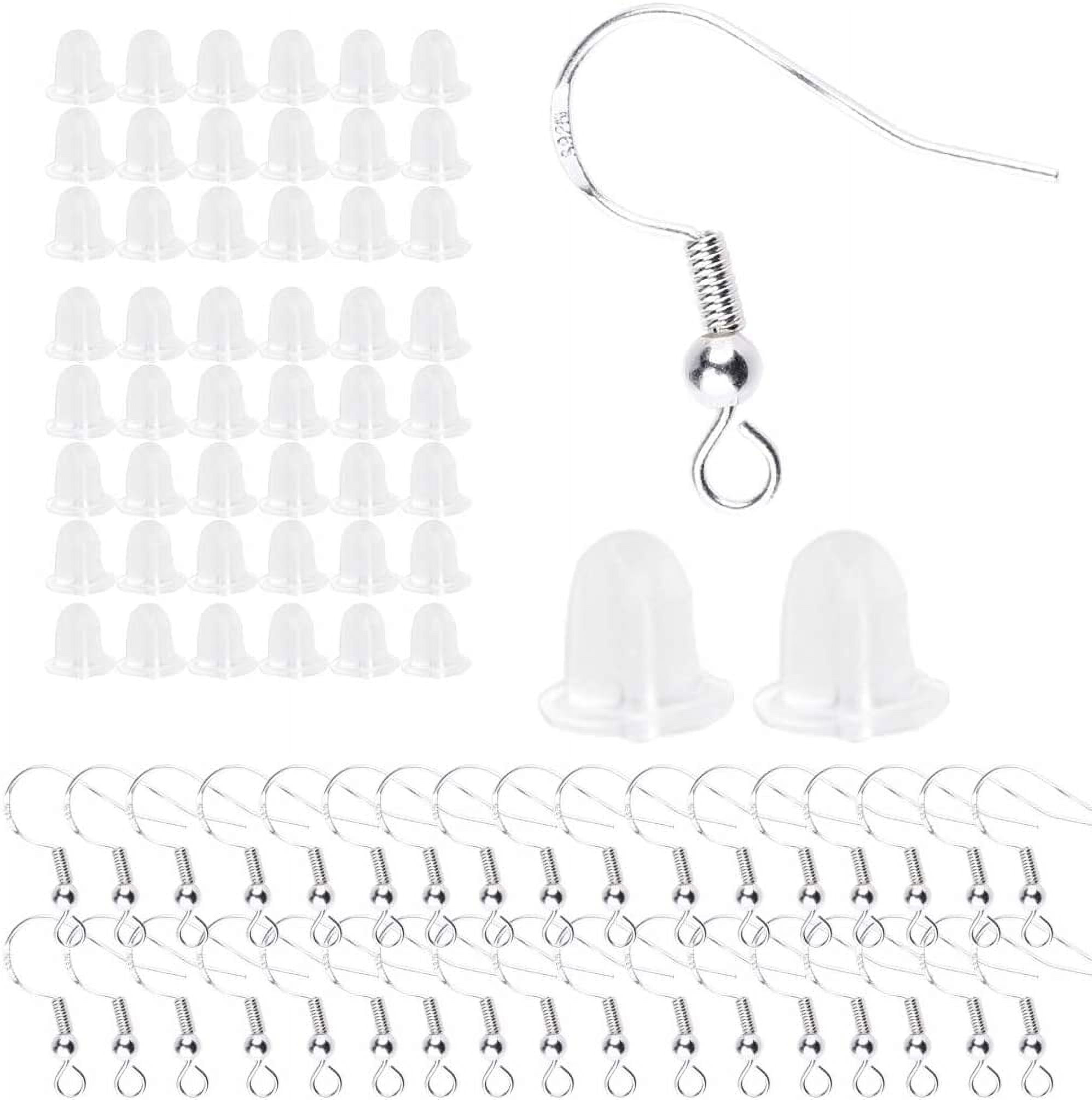 1box,/1650pcs, Earring Posts & Backs Set, Silvery Iron Earring Studs For  Jewelry Making Kit, (4mm, 5mm, 6mm, 8mm, 10mm)