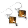 thumbnail image 1 of 925 Sterling Silver Earring Natural Tiger Eye Handmade Jewelry, 1 of 5