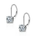 thumbnail image 1 of Moissanite Stud Diamond Earrings for Women,White Gold Plated Sterling Silver Dangle Earrings,1.0ct-2.0ct D Color Brilliant Round Cut Lab Created Moissanite Diamond Earring Gifts for Mother, 1 of 13