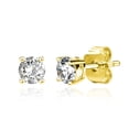 thumbnail image 1 of 925 Sterling Silver Earrings | 14K Gold-Plated Studs| AAA CZ | Hypoallergenic| 3mm, 1 of 1