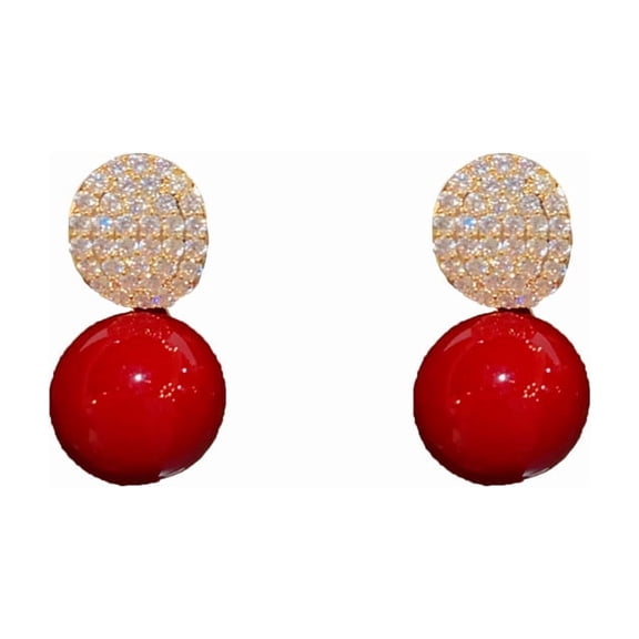 925 Sterling Silver Earrings, Set with AAA+ Grade White Freshwater Cultured Pearls, Drop Earrings, Women's Jewelry