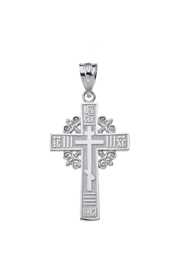 925 Sterling Silver Eastern Orthodox Cross (Pendant)