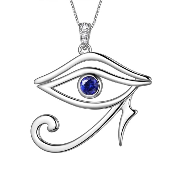 925 Sterling Silver Egyptian Eye of Horus Necklace Pendant Women Amulet Jewelry Hipunk