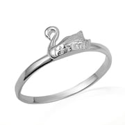 .925 Sterling Silver Elegant Swan Ring /Size 6