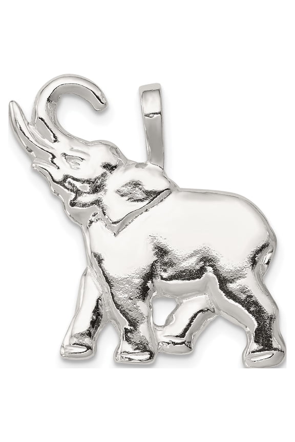 Sterling Silver Elephant Charm Solid Casted Polished Timeless Flawless Treasure-worthy Perfect for adding elegance to any outfit