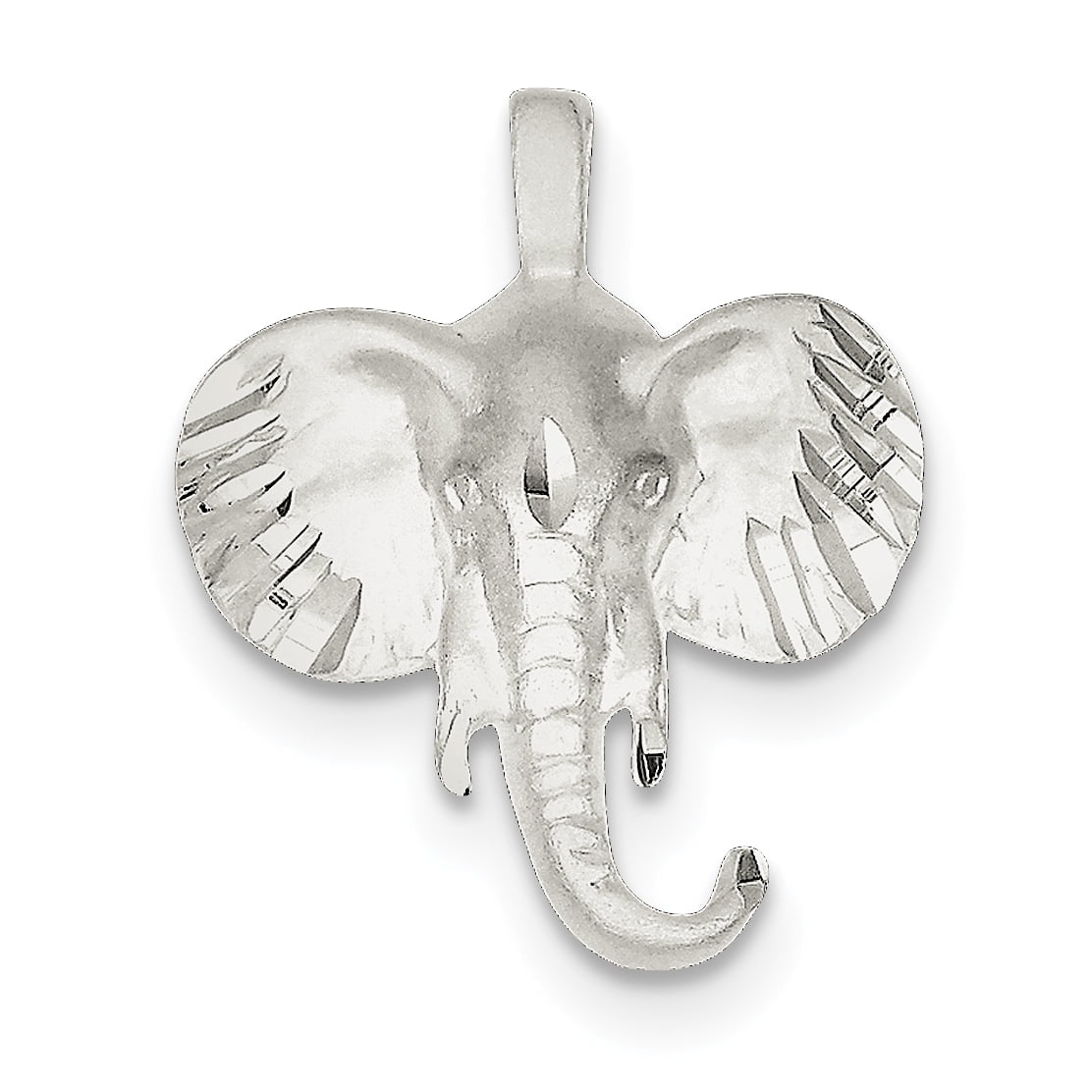 925 Sterling Silver Elephant Head Charm Pendant Walmart