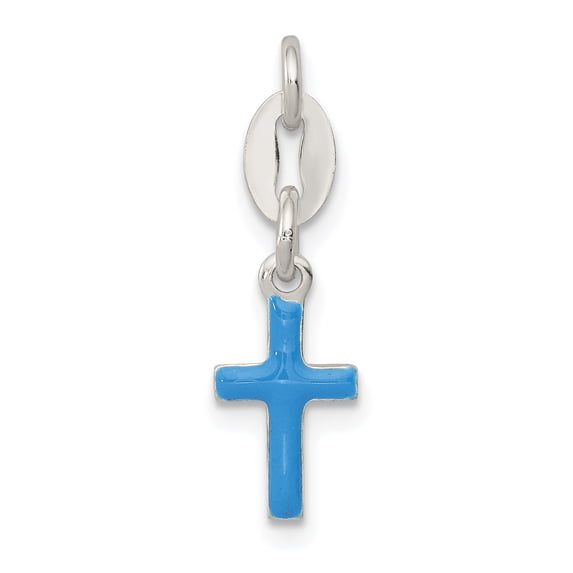 925 Sterling Silver Enameled Charm Pendant