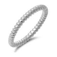 thumbnail image 1 of 925 Sterling Silver Endless Rope Stackable Ring Size 4, 1 of 3