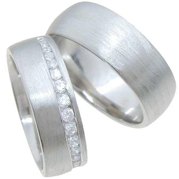 925 Sterling Silver Engagement Rings for Couples and Wedding Bands
