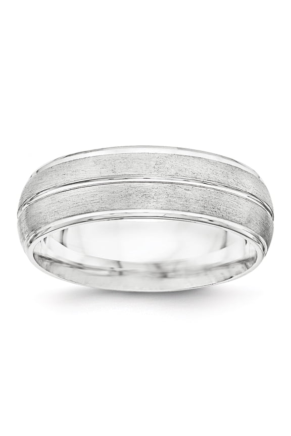 925 Sterling Silver Engravable 7mm Brushed Fancy Band Ring Size 9 Jewelry Gifts for Women