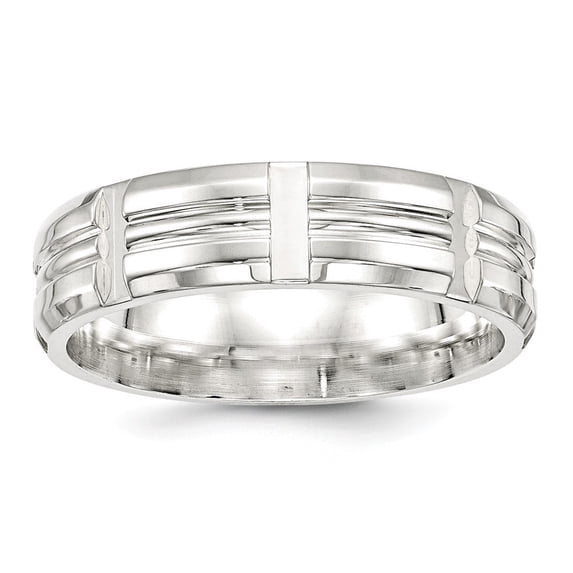 925 Sterling Silver Engravable 7mm Polished Fancy Band Ring Size 11.5 Jewelry Gifts for Women