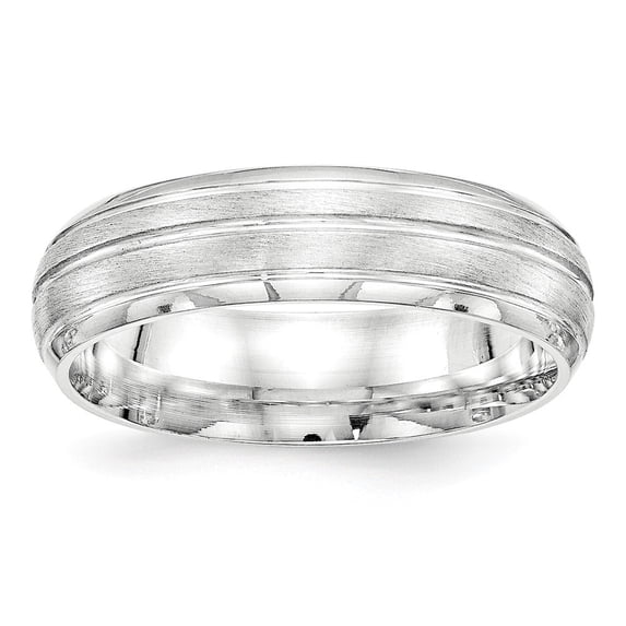 925 Sterling Silver Engravable Beveled Edge 6mm Brushed Fancy Band Ring Size 8 Jewelry Gifts for Women