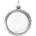 thumbnail image 1 of 925 Sterling Silver Engravable Polished Engravable Round Rope Pendant Necklace Pendant for Women, 1 of 2