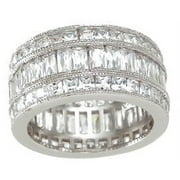 ICEPOSH 925 Sterling Silver Eternity Bands for Women & Wedding Ring Make Great Birthday Gifts for Women