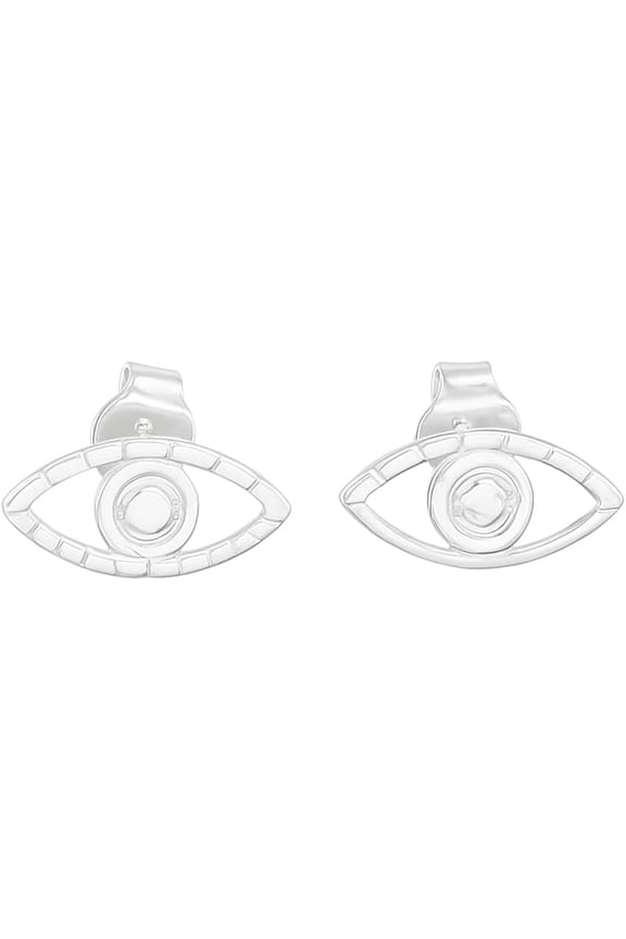 925 Sterling Silver Evil Eye Stud Earrings for Women, Boho Evil Eye Design, Dainty Statement Earrings, Minimalist Spiritual Jewellery Gift-Punk Gothic Biker mens Gift for her him