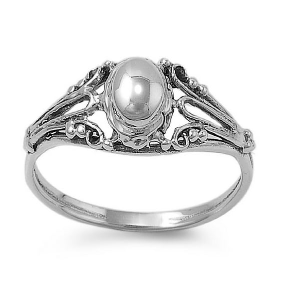 925 Sterling Silver Exquisite Pattern Victorian Era Ring Size 6