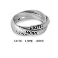 thumbnail image 1 of 925 Sterling Silver Faith Hope Love Ring Size 10, 1 of 2