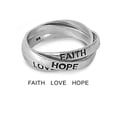 thumbnail image 1 of 925 Sterling Silver Faith Hope Love Ring Size 11, 1 of 2