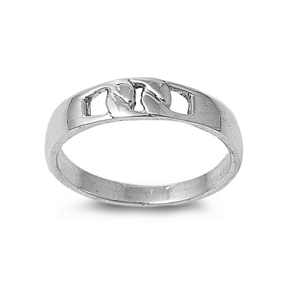 925 Sterling Silver Fancy Bonded Fashion Style Ring Size 4