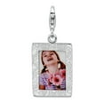 thumbnail image 1 of 925 Sterling Silver Fancy Lobster Closure Polished Picture Frame With Lobster Clasp Charm 33x15mm Pendant Necklace for W, 1 of 2