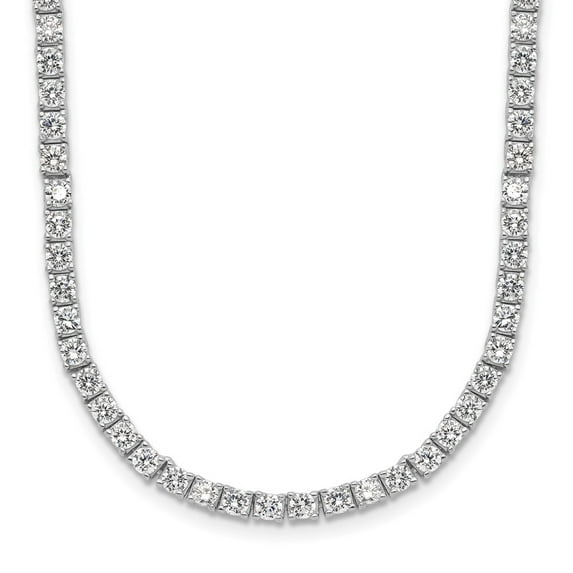 925 Sterling Silver Fancy Necklace Chain Cheryl M Brilliant-cut CZ 18 Inch 2.85 mm