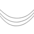 thumbnail image 1 of 925 Sterling Silver Fancy Necklace Chain Shimmer 16 inch 732 Stone CZ 3 Strand Layer mm, 1 of 4