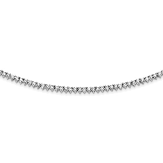 925 Sterling Silver Fancy Necklace Chain Shimmer 18 inch 146 Stone CZ Riviera mm