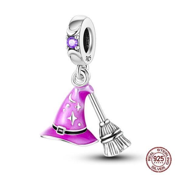 925 Sterling Silver Fantasy Charms - Flying Dragon & Mysterious Butterfly with Zircon - Fits DIY Bracelets